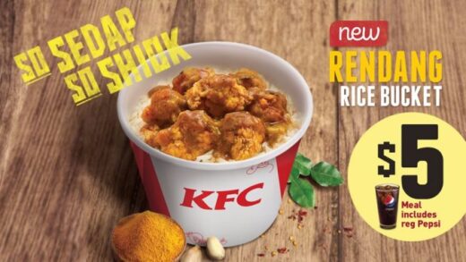 KFC Rendang Rice Bucket - The Halal Food Blog