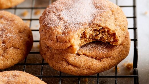 Soft Baked Pumpkin Snickerdoodle Cookies