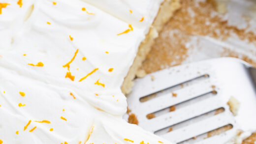 Creamsicle Sheet Cake (and thoughts for Rachel Held Evans)