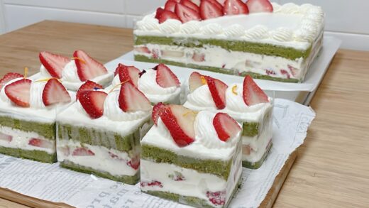 Matcha & Strawberry Shortcake – Karlin Patisserie