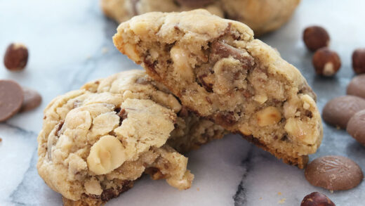 NYC Style Milk Chocolate and Hazelnut Cookies