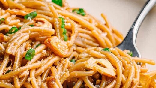 Chicken Pasta with Peanut Butter Sauce