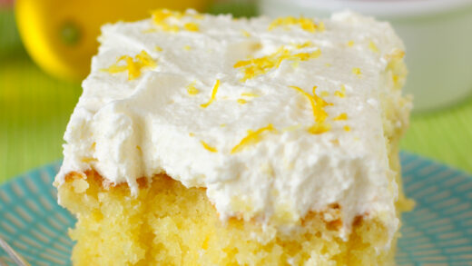 DRENCHED LEMON CREAM CAKE