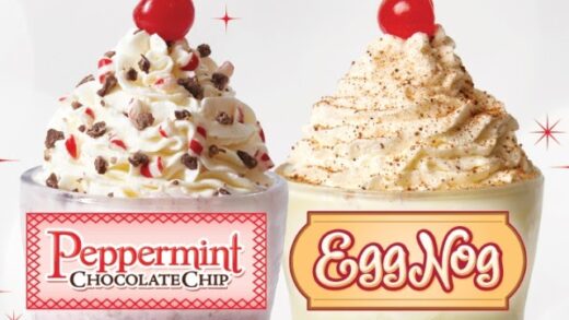 Steak 'n Shake Brings Back Egg Nog and Peppermint Chocolate Chip Shakes for 2023 Holiday Season