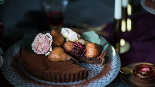 Baked Chocolate Truffle & Pear Tart – Butter Baking