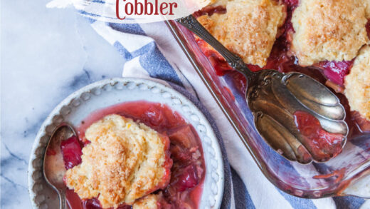 Strawberry Rhubarb Cobbler | Eat the Love