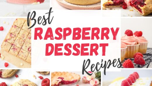 best raspberry dessert recipes collection collage.