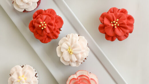 Camellia Cupcakes - Pie Crust and Pixie Dust