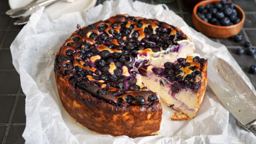 Blueberry Basque Cheesecake