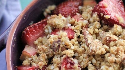 Gluten-Free Goddess Strawberry Rhubarb Crisp