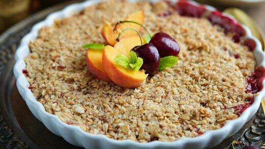 Peach Cherry Crumble