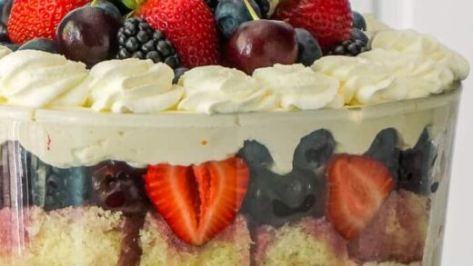 White Chocolate Cheesecake Trifle with Summer Fruit