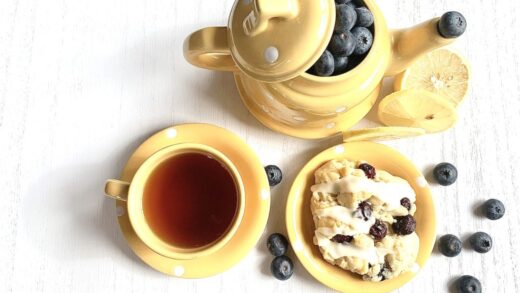 Blueberry Cookies with Lemon Glaze